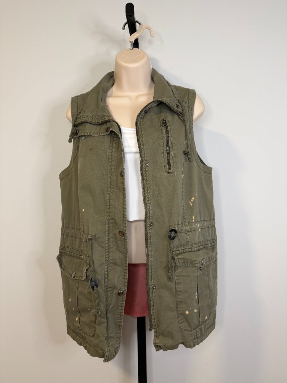 Jolt Olive Green Utility Vest - Size M